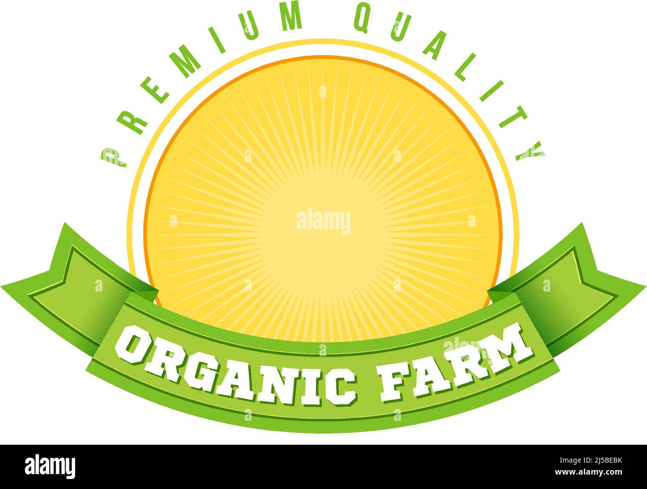 Logo design with words organic farm illustration Stock Vector Image ...