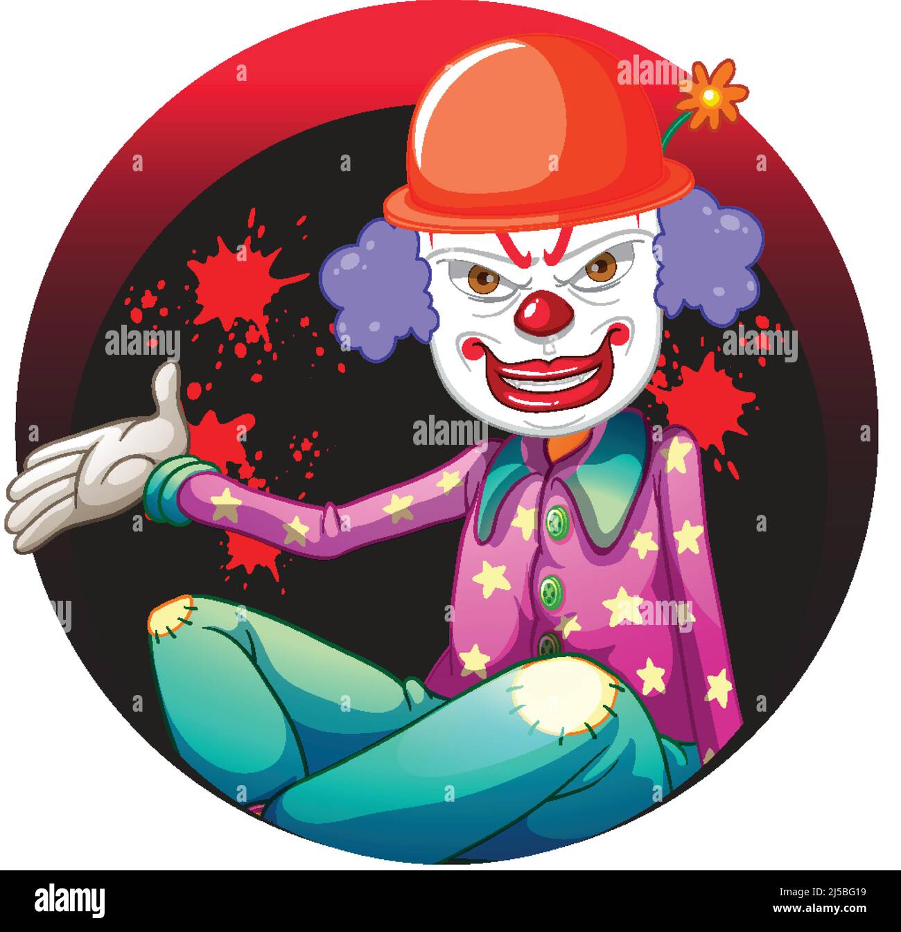 Clown face funfair Stock Vector Images - Page 2 - Alamy