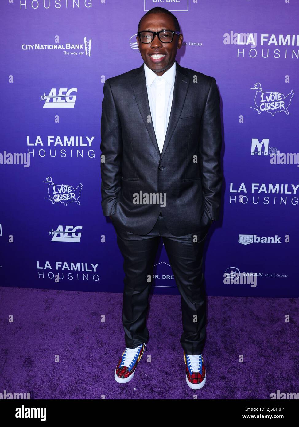 Hollywood, USA. 21st Apr, 2022. WEST HOLLYWOOD, LOS ANGELES, CALIFORNIA, USA - APRIL 21: YouTuber Jacques Slade arrives at the LA Family Housing (LAFH) Awards 2022 held at the Pacific Design Center on April 21, 2022 in West Hollywood, Los Angeles, California, United States. (Photo by Xavier Collin/Image Press Agency) Credit: Image Press Agency/Alamy Live News Stock Photo
