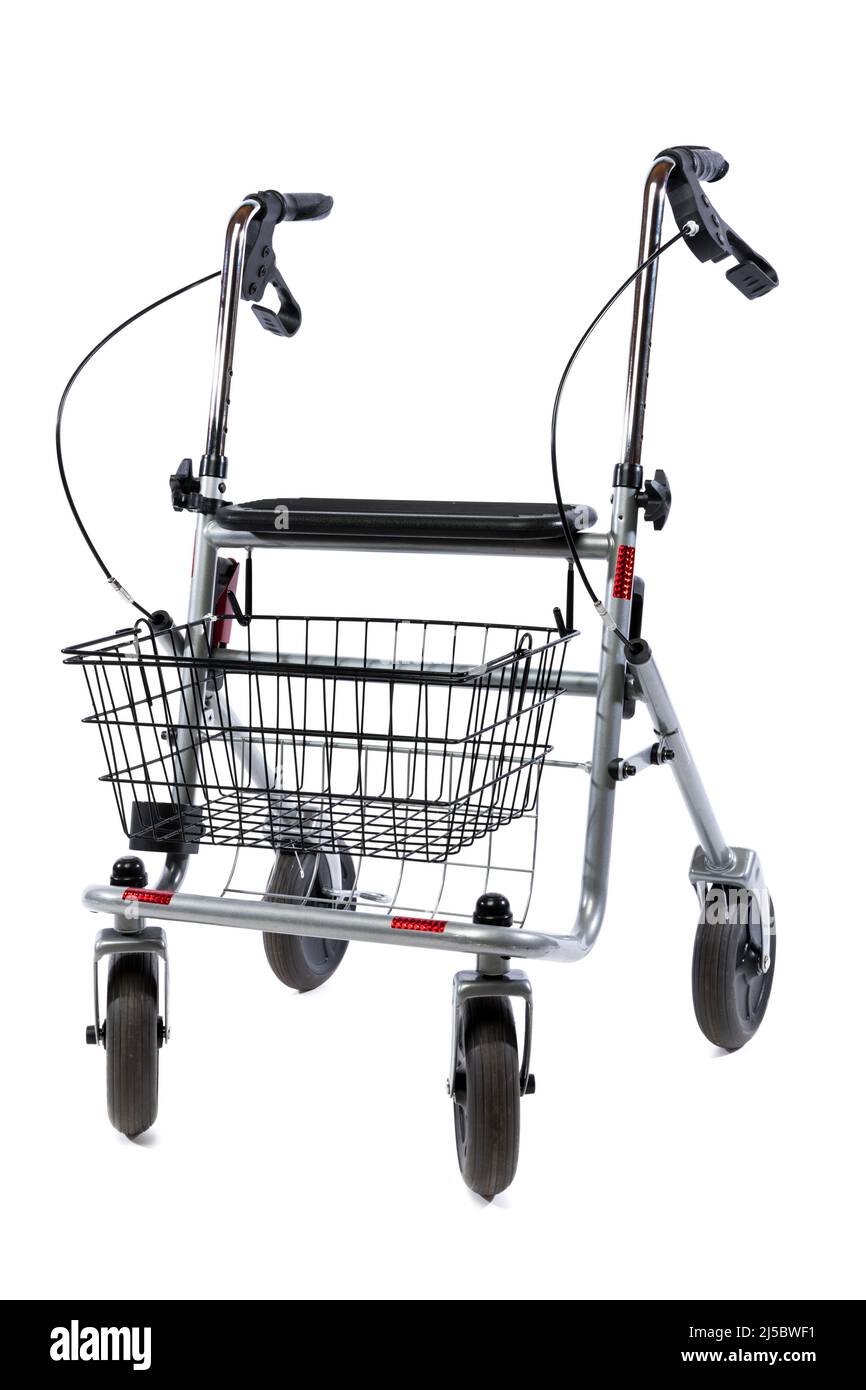 Walking frame or walker for the disabled, elderly and rehabilitating isolated on white Stock Photo