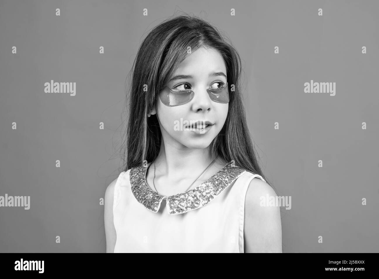 girl kid use eye patch korean cosmetics for face skin beauty, health