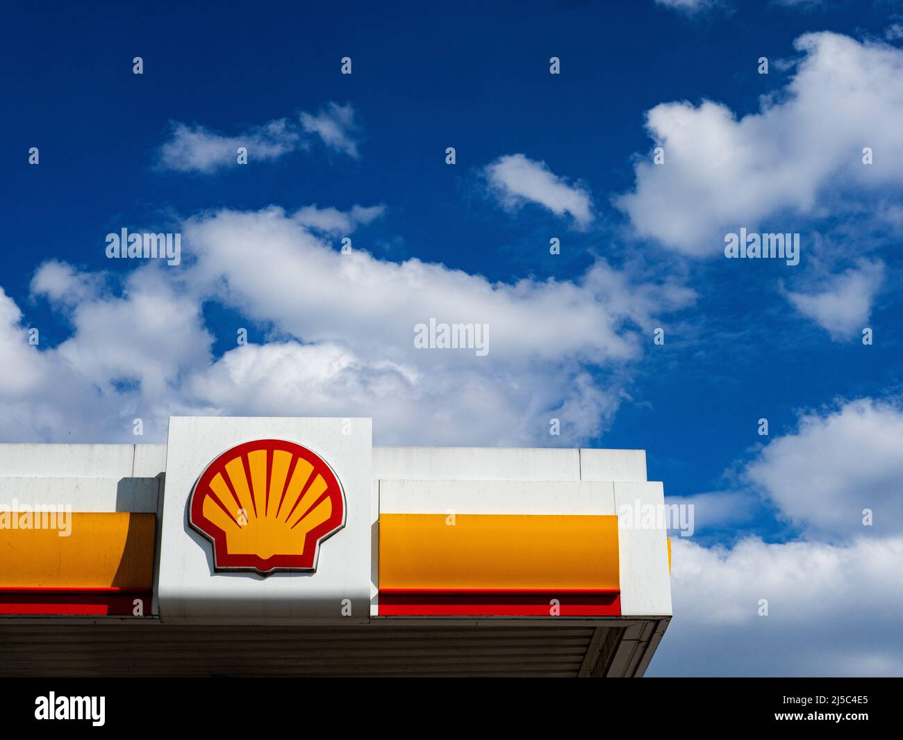 Vilshofen On The Danube, Germany. 21st Apr, 2022. Shell plc logo seen ...