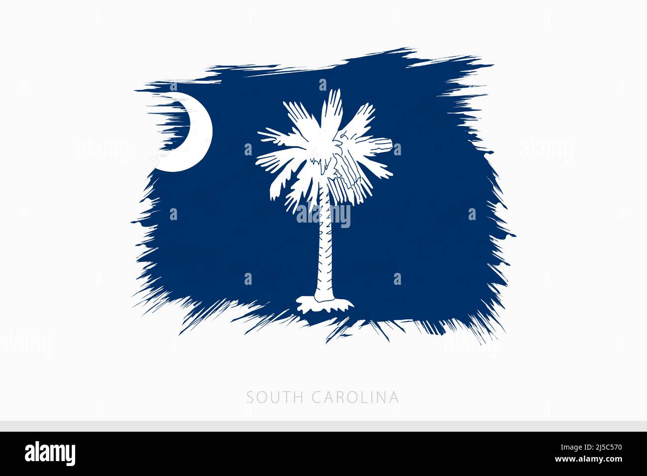 Grunge Flag Of South Carolina Vector Abstract Grunge Brushed Flag Of
