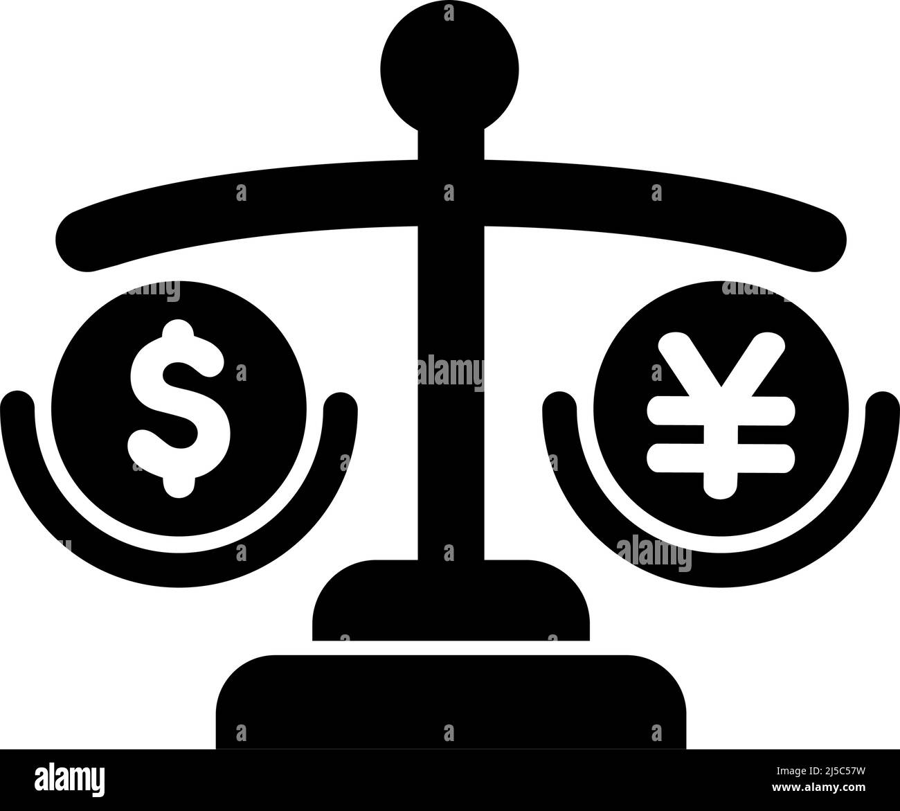 Dollar-Yen exchange rate vector icon illustration Stock Vector