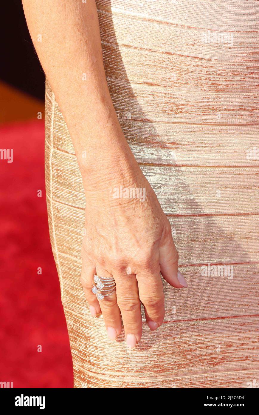 Los Angeles, USA. 21st Apr, 2022. Jane Seymour hand wearing a ring 2022/04/21 The 40th Anniversary Screening of “E.T. the Extra-Terrestrial” held at TCL Chinese Theatre in Hollywood, CA, Credit: Cronos/Alamy Live News Stock Photo