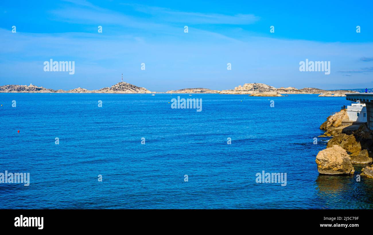 Panorama sur L'archipel du Frioul Marseille France Provence Paca 13 Stock Photo