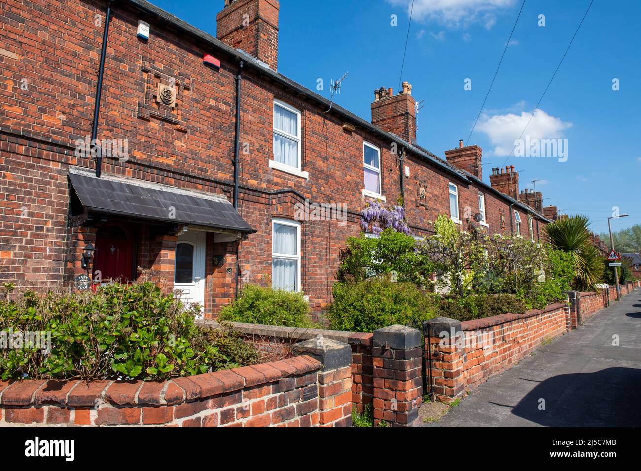 A row of terrace houses on Park Road in Bestwood, Nottingham