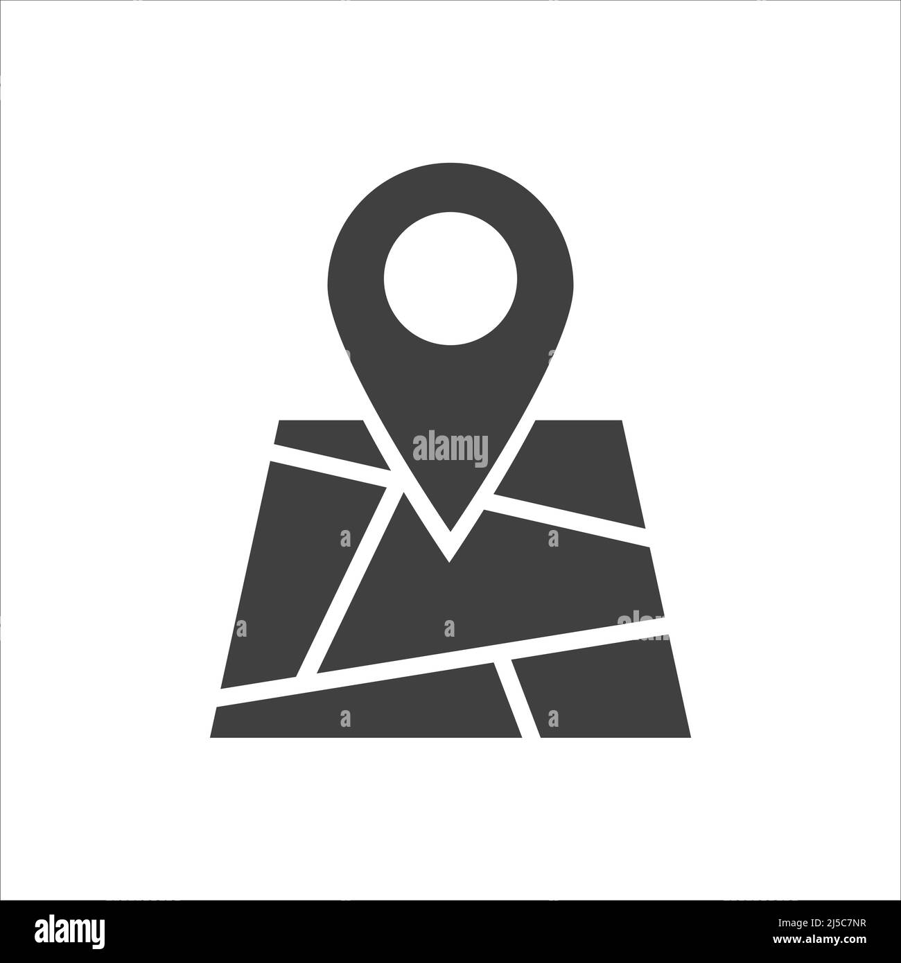 Pin icon vector. Location sign isolated on white background. Navigation