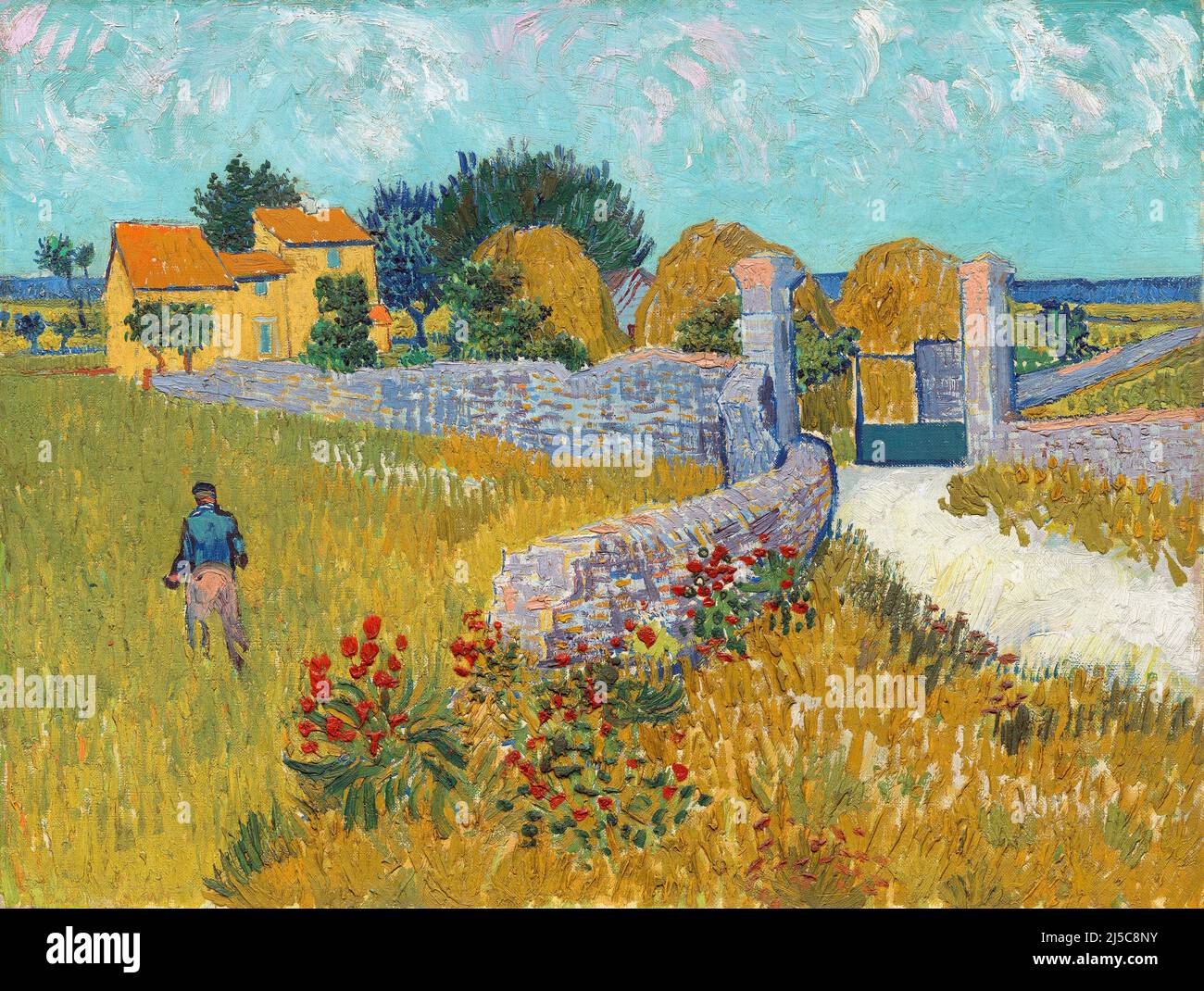 the Provence Farmhouse by Vincent Van Gogh 1888. National Gallery Of Art in Washington, USA Stock Photo