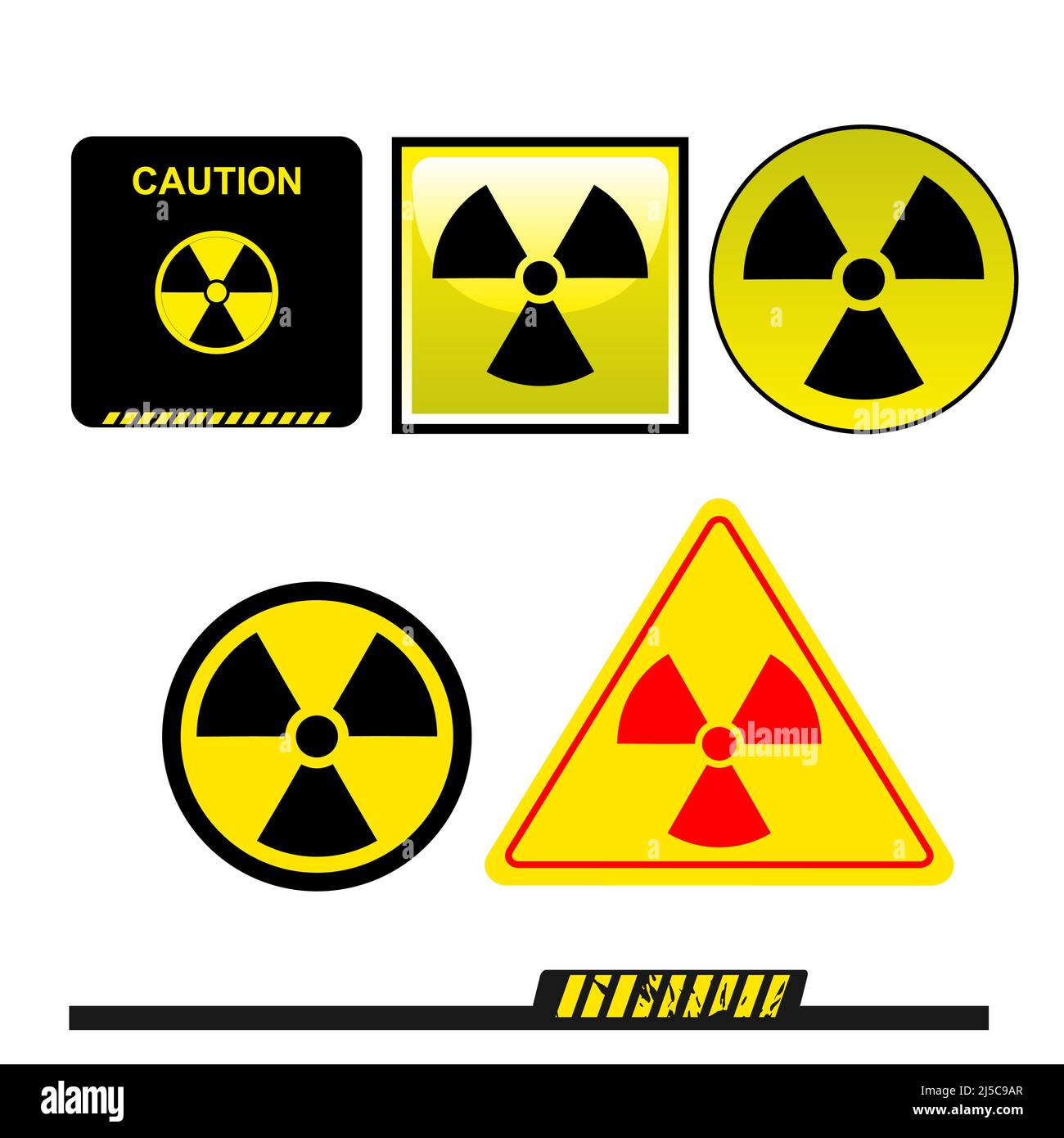 Warning radiation signs set Stock Vector Image & Art Alamy
