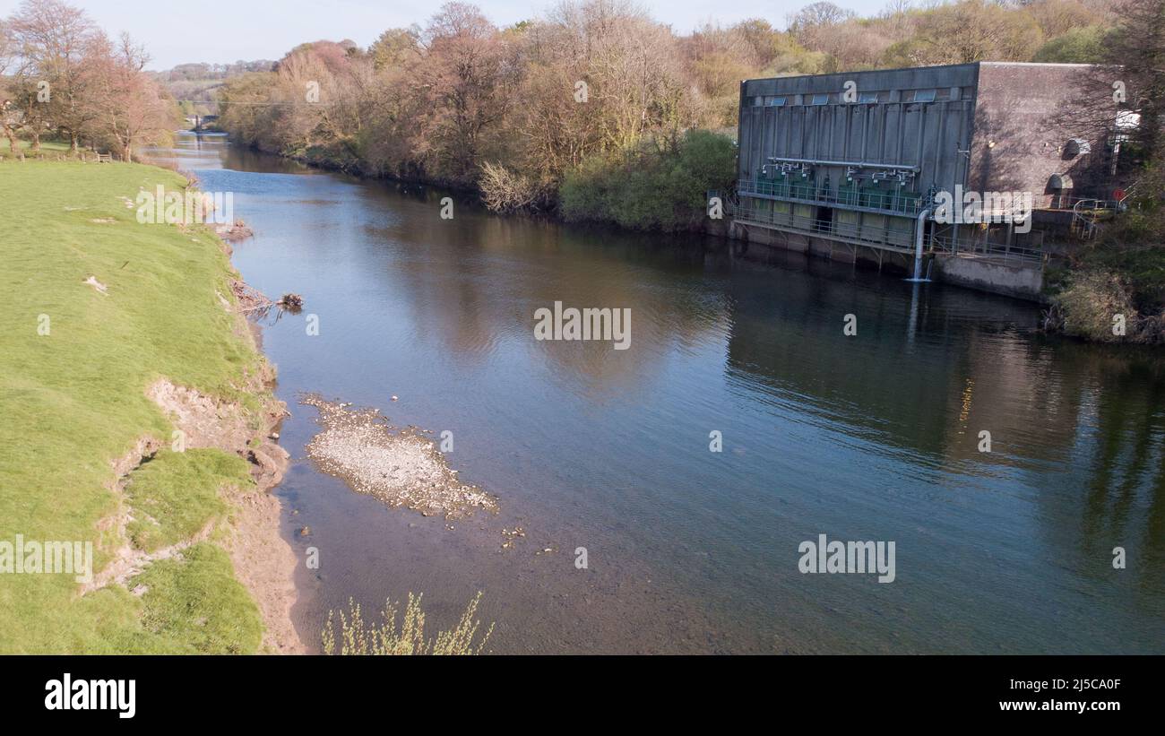 Water abstraction works, Nantgaredig, River Towy, Carmarthenshire