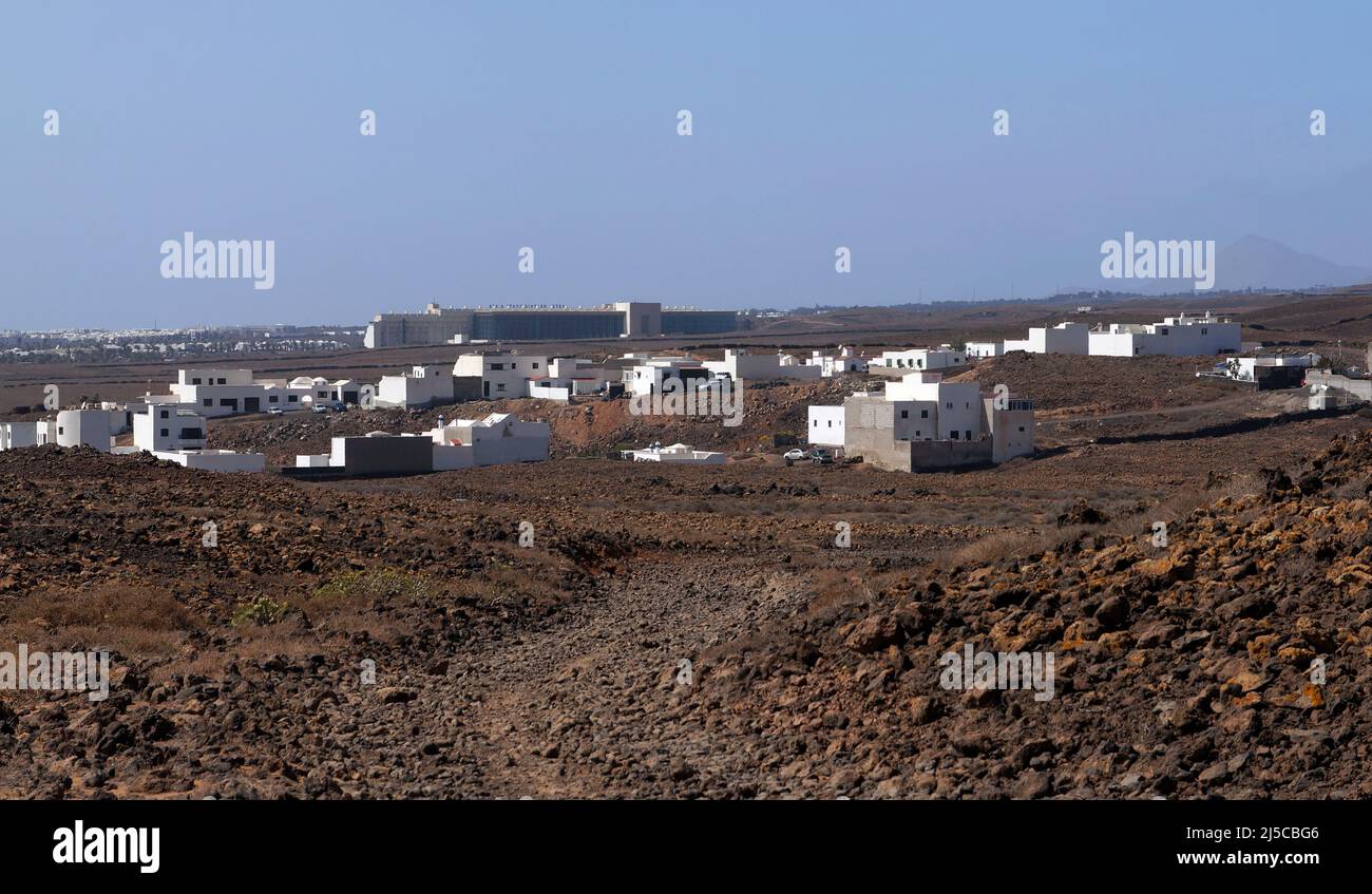 View around Los Ancones village in rural Lanzarote, near Costa Teguise, Lanzarote. February 2022 Stock Photo