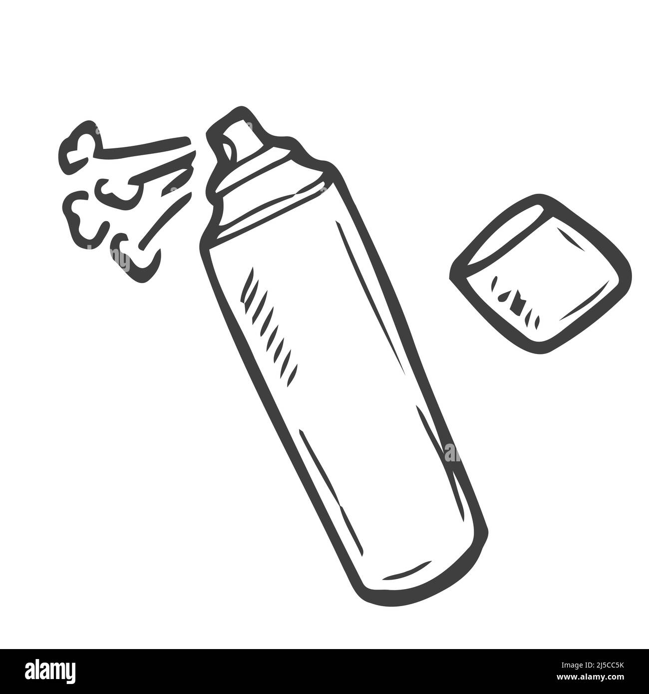 Doodle vector hair spray can Stock Vector Image & Art Alamy