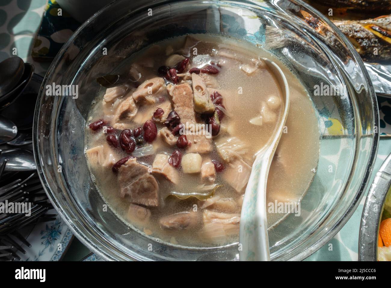 Kadyos, baboy, kag lanka, commonly shortened to KBL, is a Filipino pork