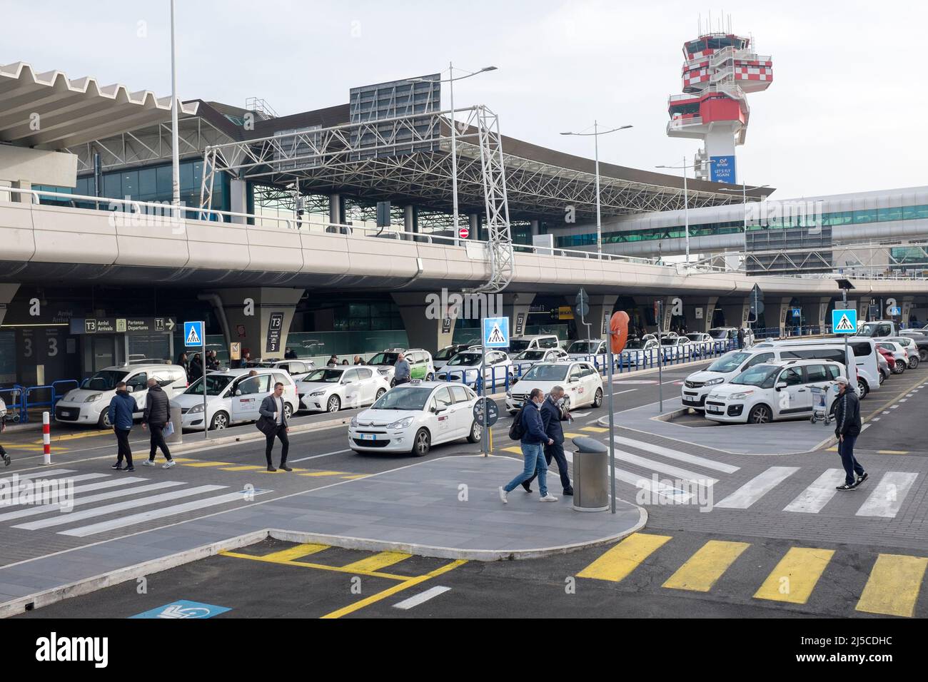 Leonardo da Vinci Fiumicino Airport in Rome Italy Stock Photo