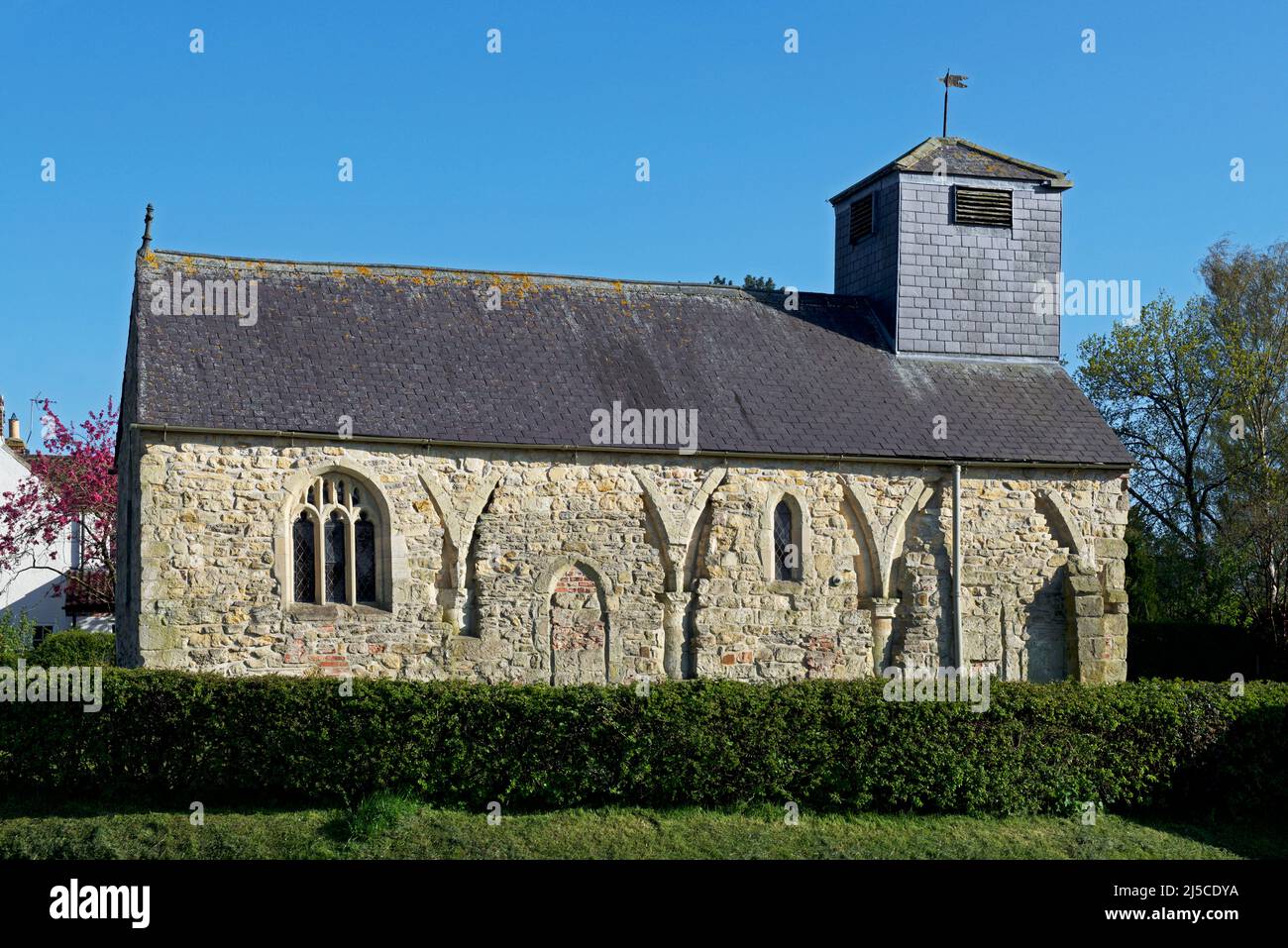 Church of St Giles, a grade II listed building, in the village of Bielby, East Yorkshire, England UK Stock Photo