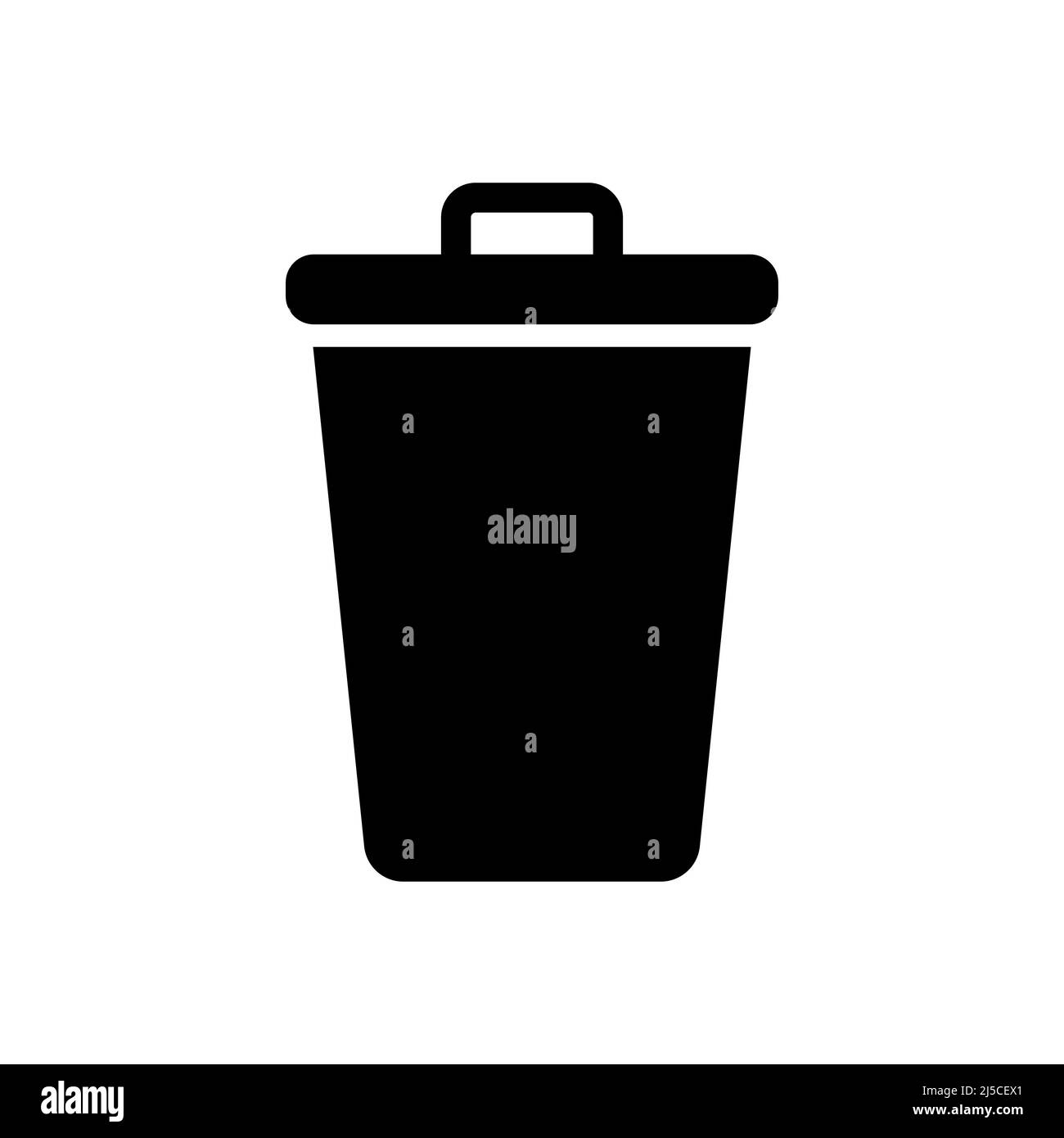 Trash can vector icon isolated on white background Stock Vector Image ...