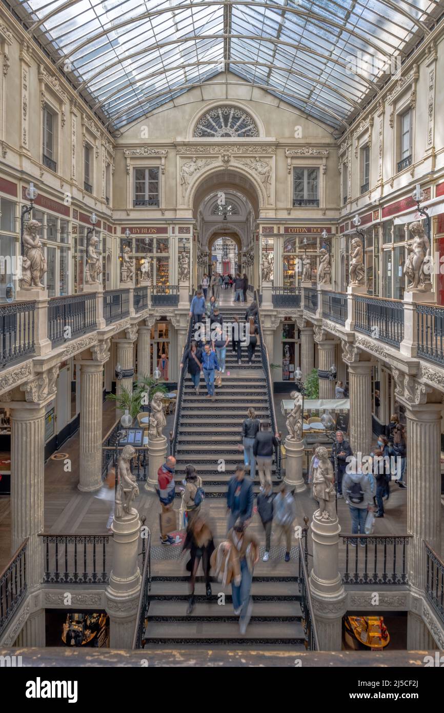 The Passage de la Pommeraye is a famous place in Nantes. It is a shopping arcade built in the 19th century Stock Photo