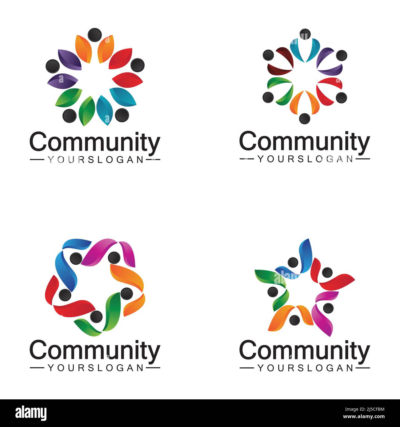 Community Logo Design Template for Teams or Groups.network and social ...