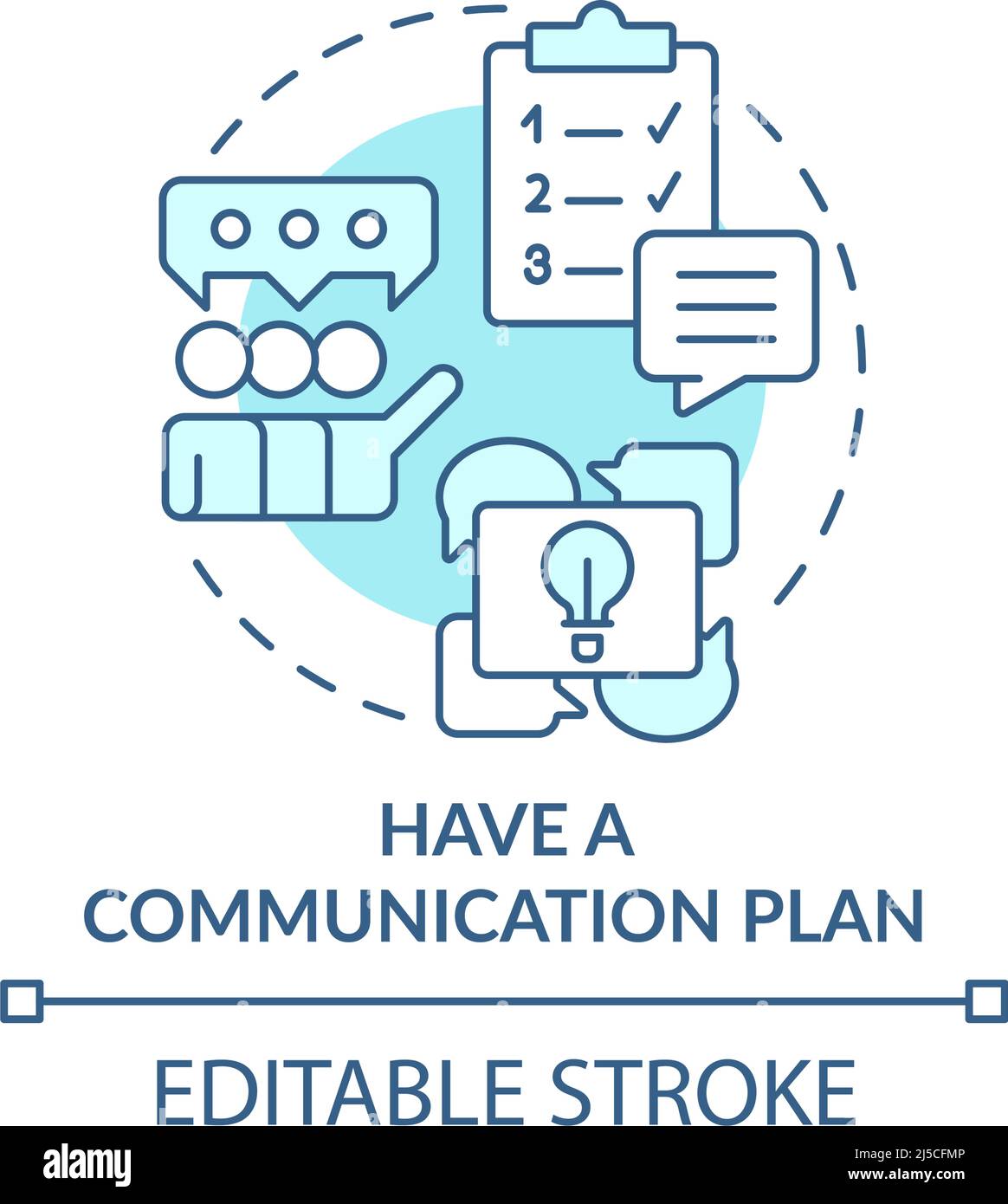 Have communication plan turquoise concept icon Stock Vector Image & Art ...
