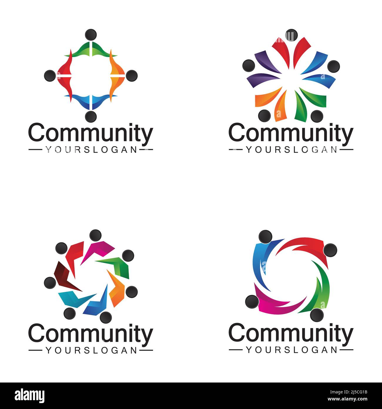 Community Logo Design Template for Teams or Groups.network and social ...