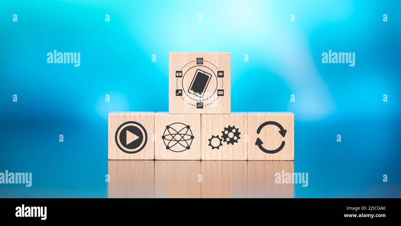 Digital apps blocks hi-res stock photography and images - Alamy