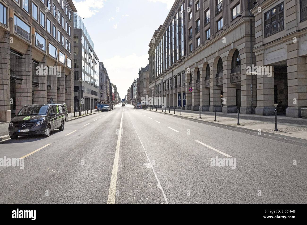 Germany, Berlin, 22.03.2020. Friedrichstrasse in the time of the Corona Virus Pandemic on 22.03.2020. [automated translation] Stock Photo