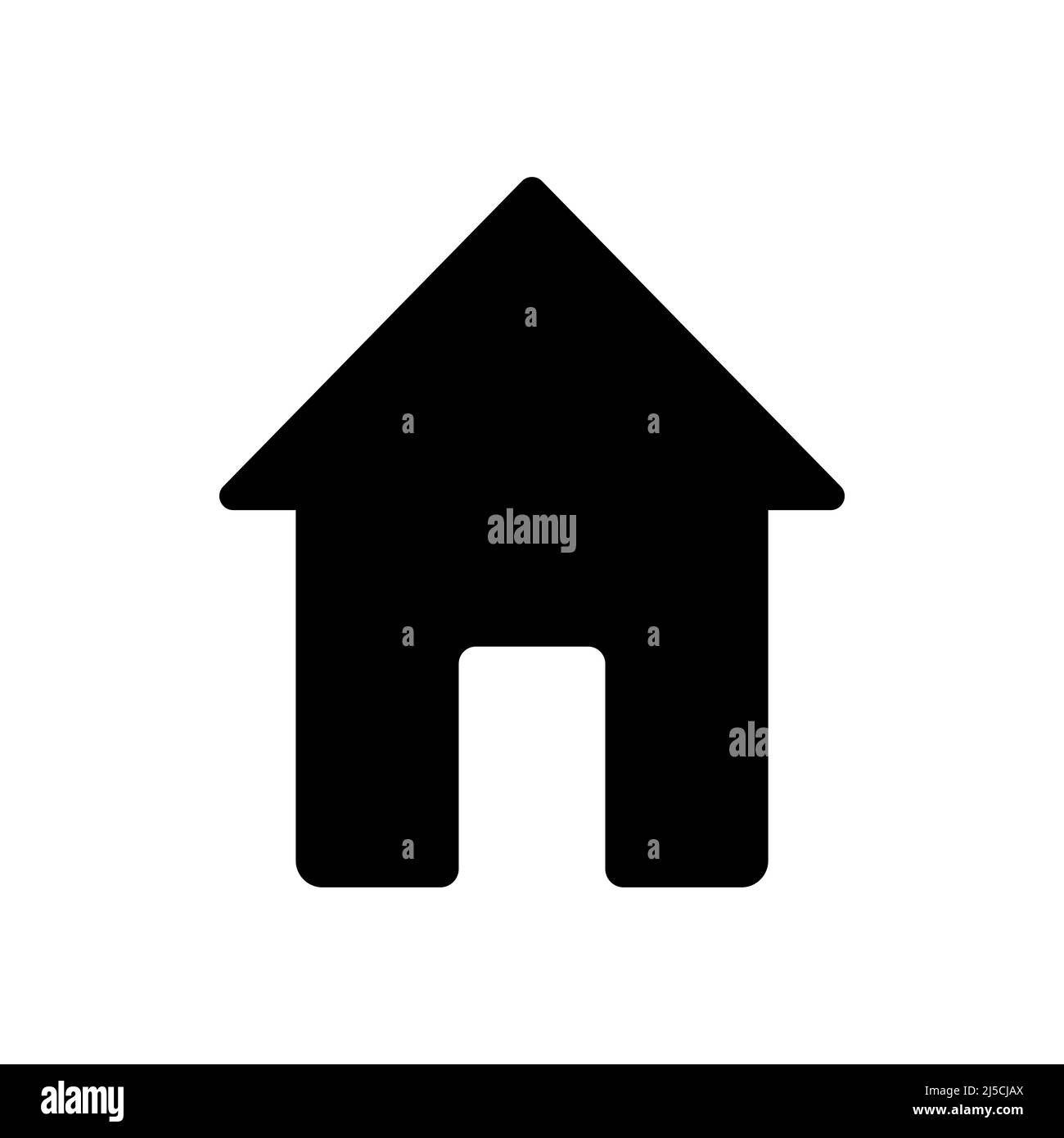 Home black vector icon on white background Stock Vector Image & Art - Alamy