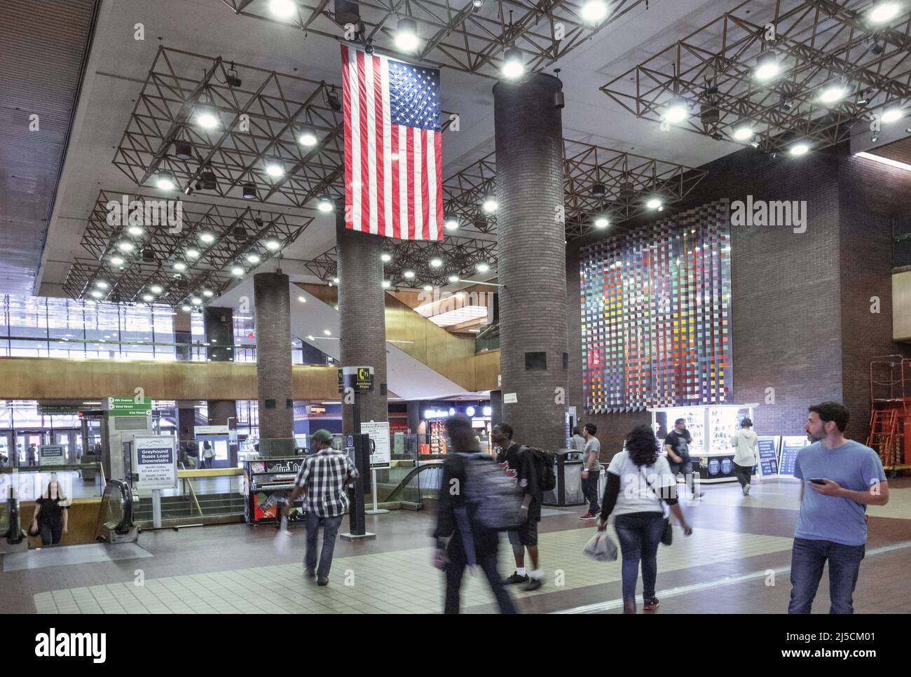 USA, New York, Sept. 01, 2019. port authority bus terminal in Manhattan on Sept. 01, 2019. [automated translation] Stock Photo