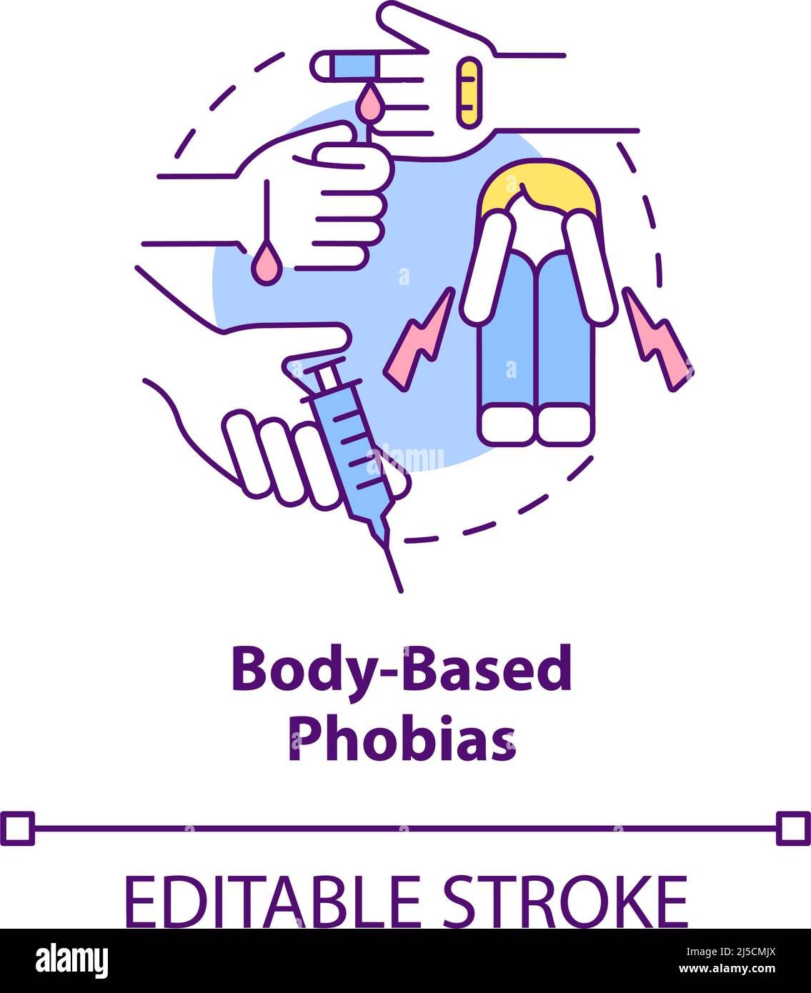 Body based phobias concept icon Stock Vector Image & Art Alamy