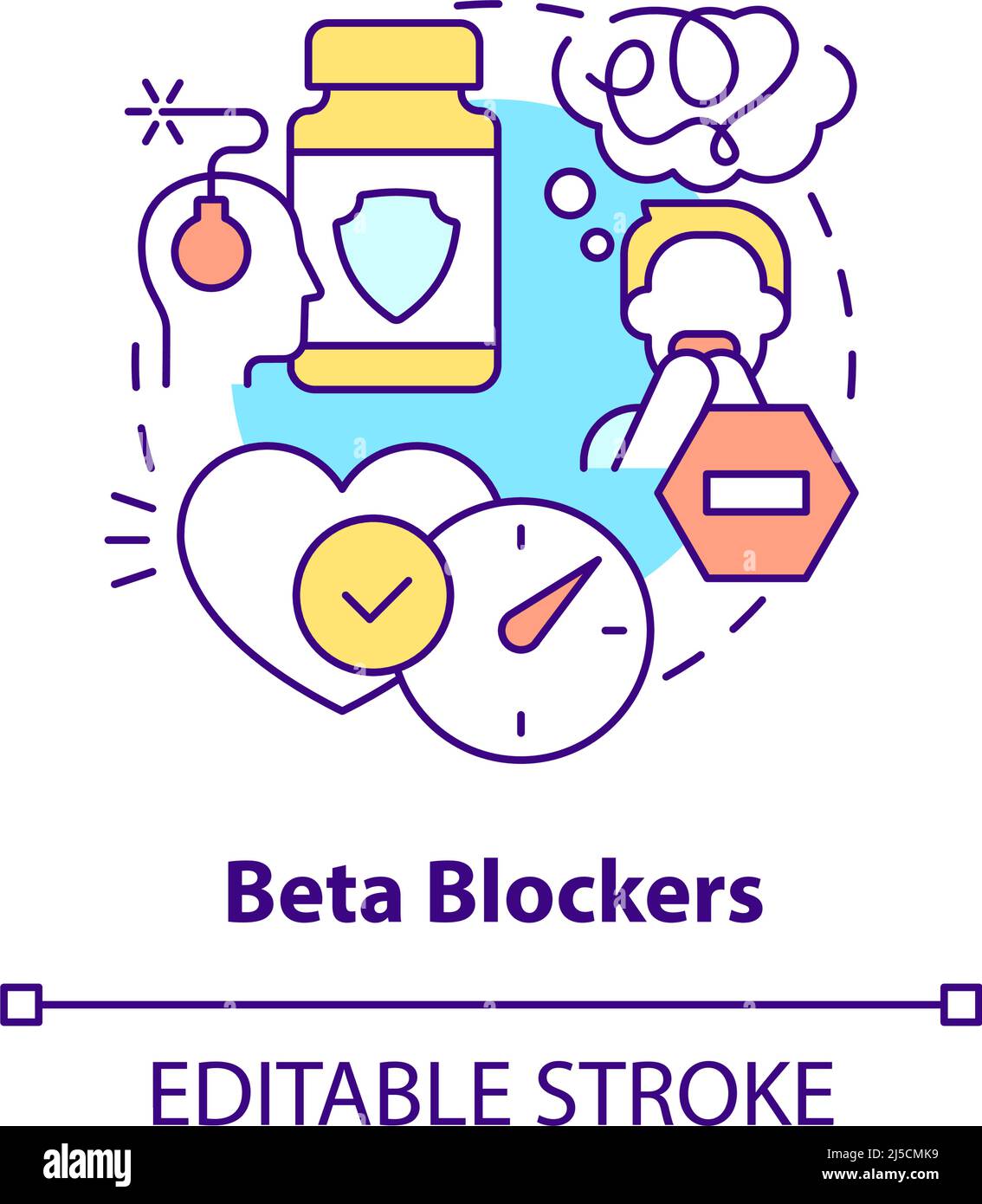Beta blockers concept icon Stock Vector Image & Art Alamy