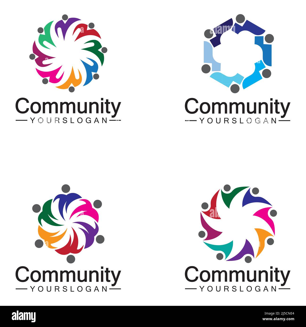 Community Logo Design Template for Teams or Groups.network and social ...