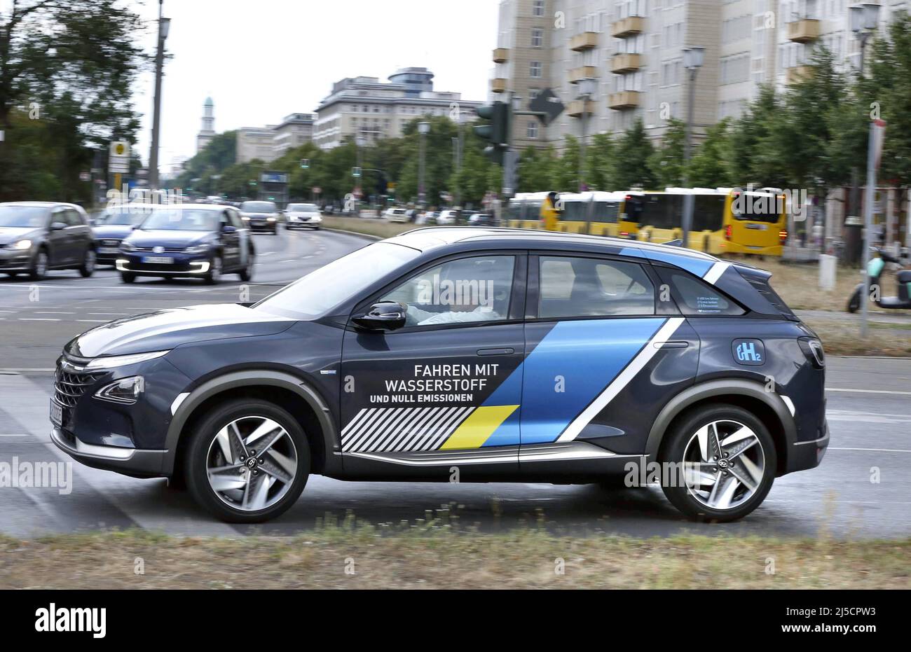 Berlin, DEU, 08/18/2020 - The Hyundai NEXO, a fuel cell vehicle on the ...