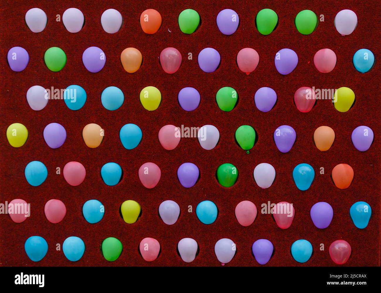 colored target balls in an amusement park Stock Photo Alamy