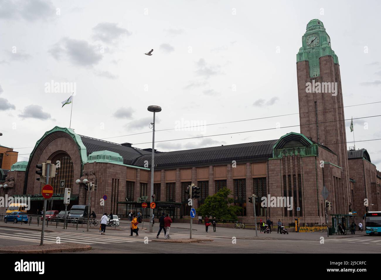 06/24/2018, Helsinki, Finland, Europe - View of the main railway ...