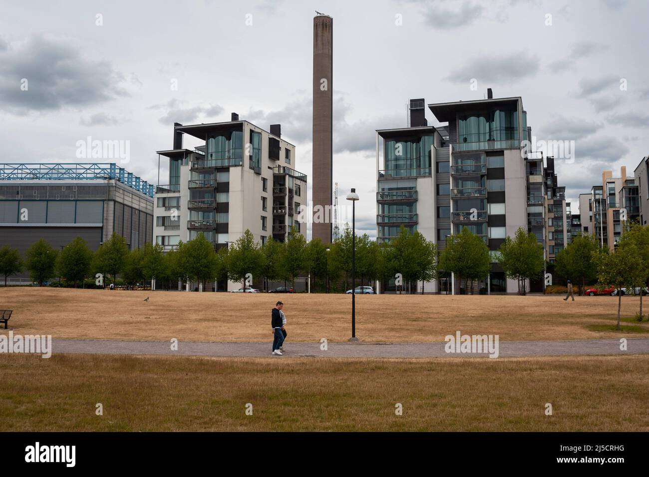 24.06.2018, Helsinki, Finland, Europe - residential area with modern apartment buildings in the south of the Finnish capital. [automated translation] Stock Photo