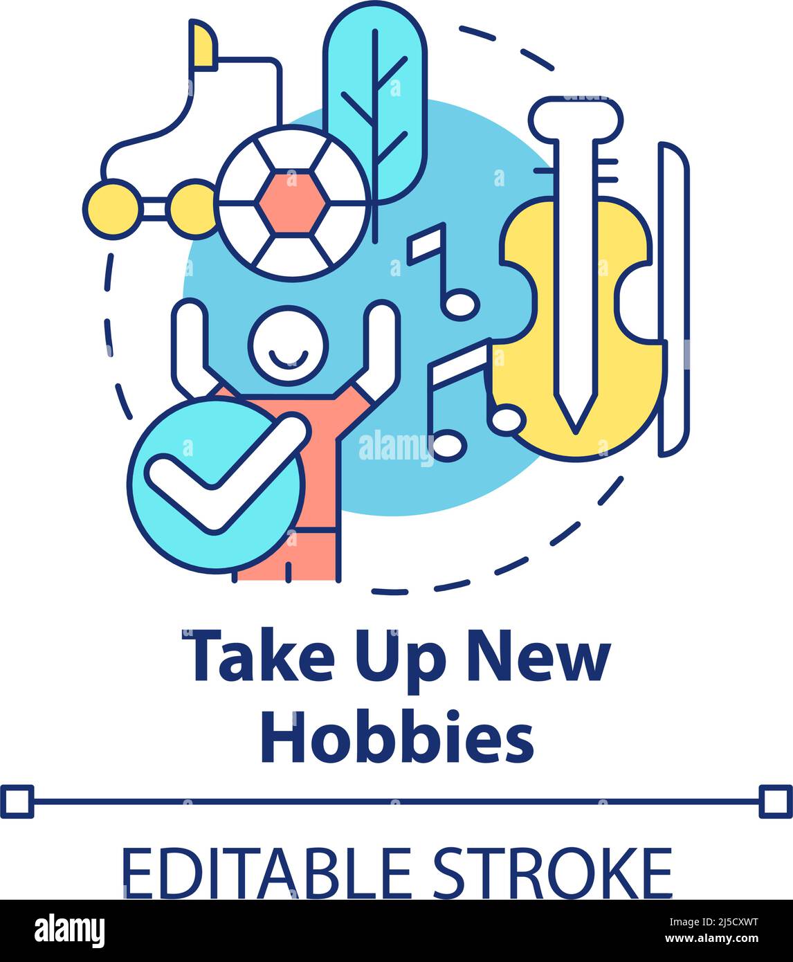Take up new hobbies concept icon Stock Vector Image & Art Alamy