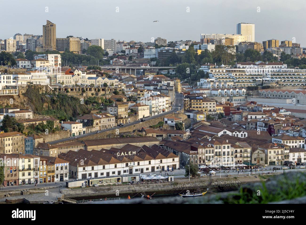 Portugal, Porto, 20.07.2020. Vila Nova de Gaia in Portugal. Here are located all the wineries of port wine. [automated translation] Stock Photo