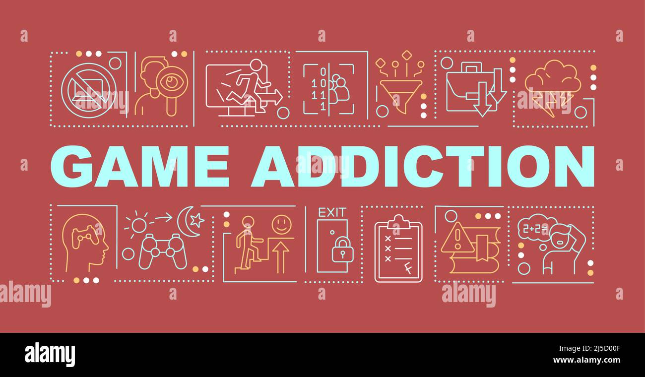 Game addiction word concepts red banner Stock Vector Image & Art Alamy