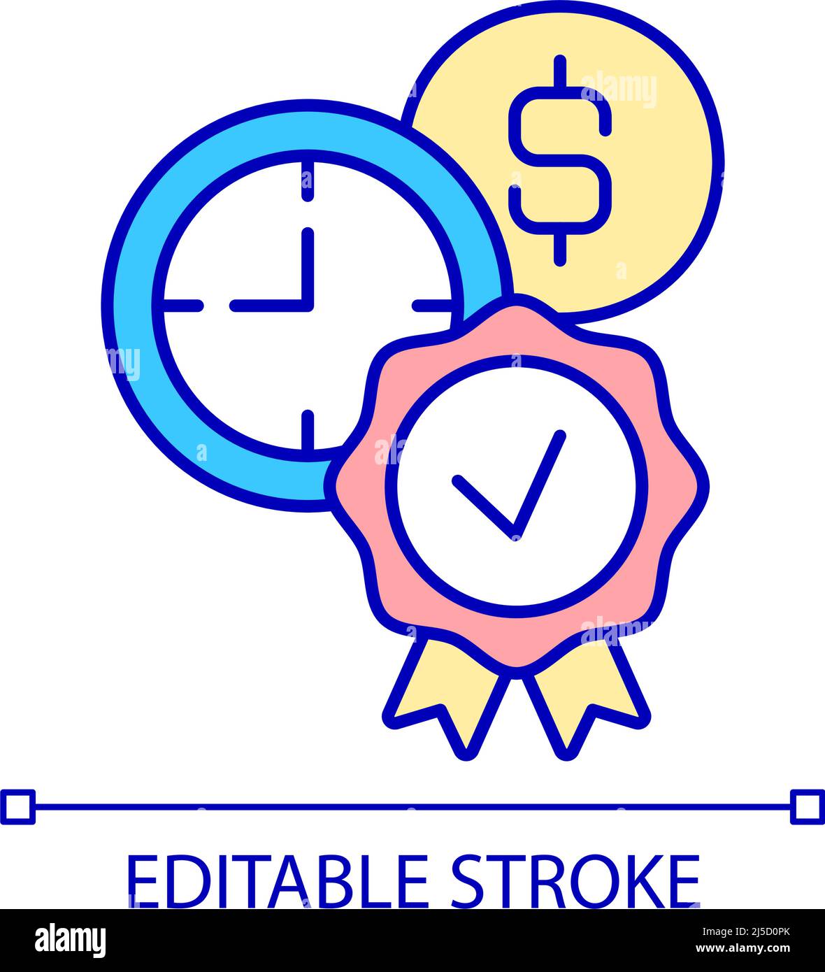 Measuring quality and income RGB color icon Stock Vector Image & Art ...