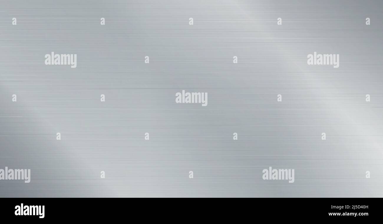 Panoramic background silver steel metal texture - Vector illustration Stock Vector
