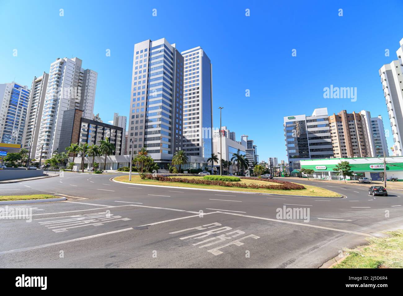 Londrina, PR, Brazil - December 25, 2021: view of the roundabout on