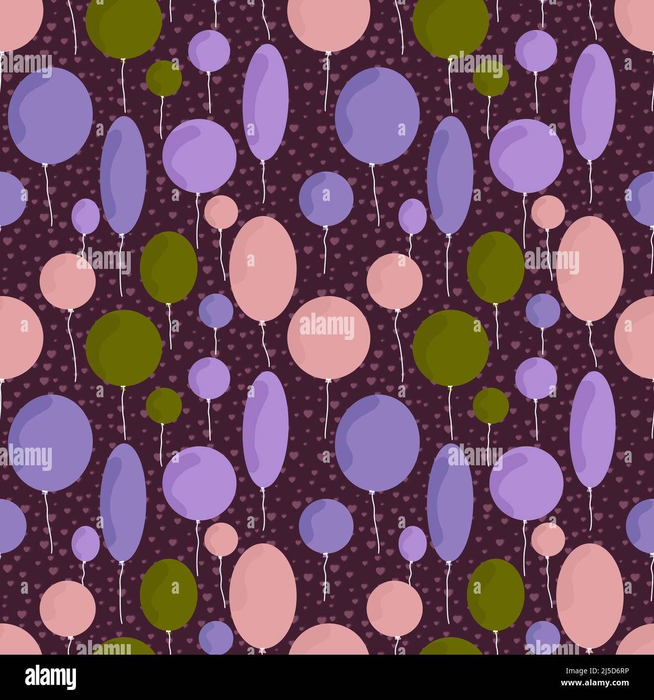 Birthday balloons seamless pattern for fabrics and packaging and gifts