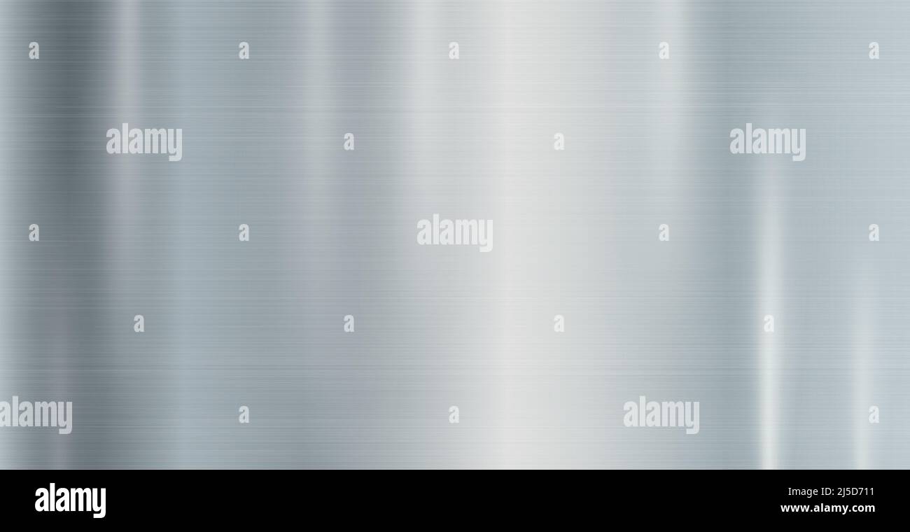 Panoramic background silver steel metal texture - Vector illustration Stock Vector