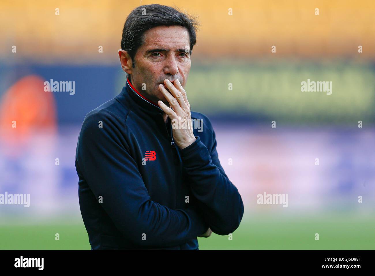 Athletic Club head coach Marcelino Garcia Toral during the La Liga match between Cadiz CF and Athletic Club played at Nuevo Mirandilla Stadium on April 21, 2022 in Cadiz, Spain. (Photo by Antonio Pozo / PRESSINPHOTO) Stock Photo