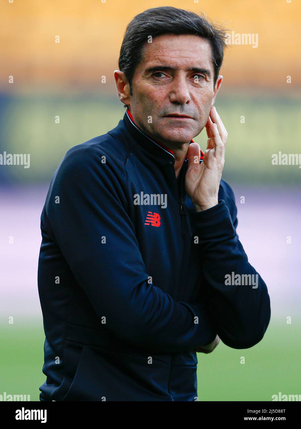 Athletic Club head coach Marcelino Garcia Toral during the La Liga match between Cadiz CF and Athletic Club played at Nuevo Mirandilla Stadium on April 21, 2022 in Cadiz, Spain. (Photo by Antonio Pozo / PRESSINPHOTO) Stock Photo