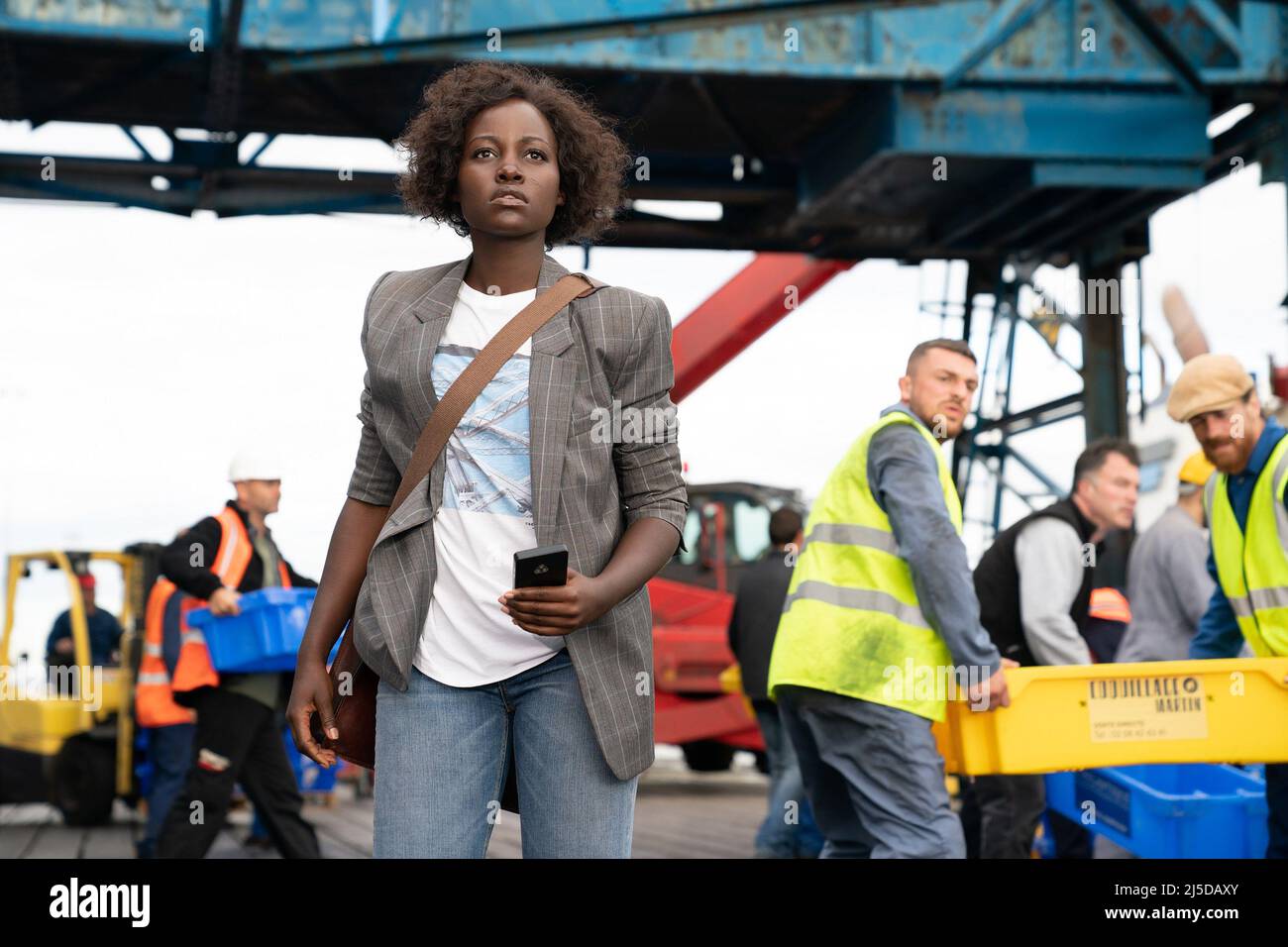 The 355 Year : 2022 USA Director : Simon Kinberg Lupita Nyong'o Stock Photo