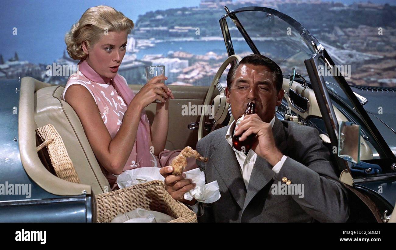 To Catch a Thief  Year : 1955 USA   Director : Alfred Hitchcock Cary Grant, Grace Kelly Stock Photo