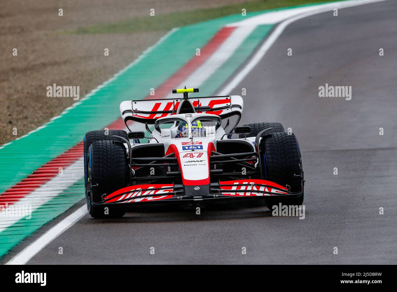 Imola, Italy. 22nd Apr, 2022. #47 Mick Schumacher (DEU, Haas F1 Team), F1  Grand Prix of Emilia Romagna at Autodromo Enzo e Dino Ferrari on April 22,  2022 in Imola, Italy. (Photo