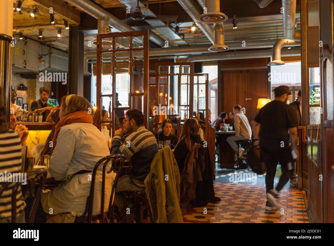 Dishoom restaurant Boundary Street, Shoreditch, London UK Stock Photo